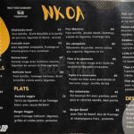 nkoa menu restaurant a casablanca 2022