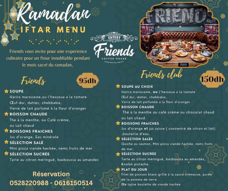 Menu Friends Eatery & coffee House  March 2024 400201-157000