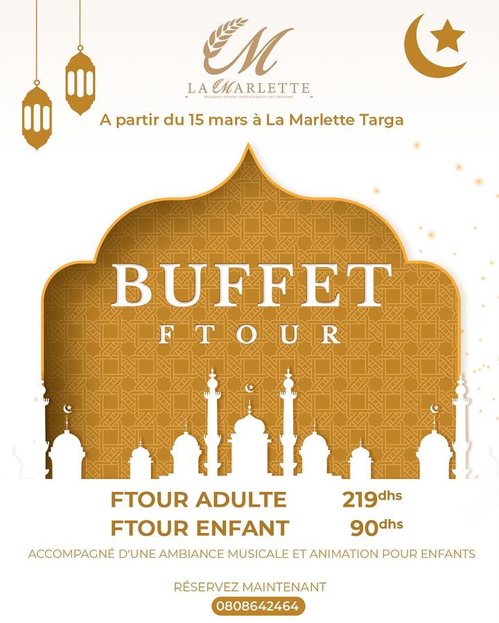 Menu La Marlette Targa  March 2024 460001-037500