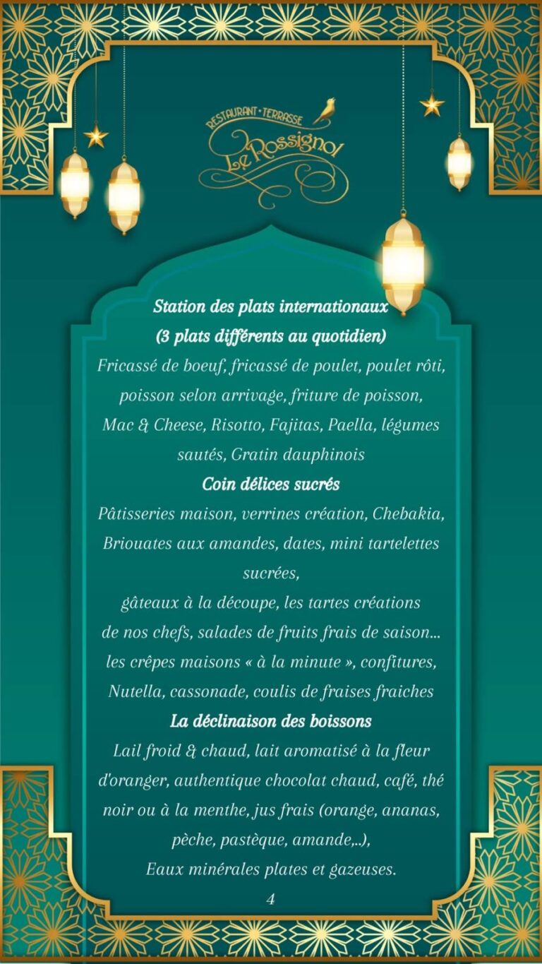 Menu Le Rossignol  April 2024 273620-561700