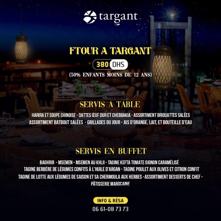 Menu targant Taghazout  March 2024 560101-222900