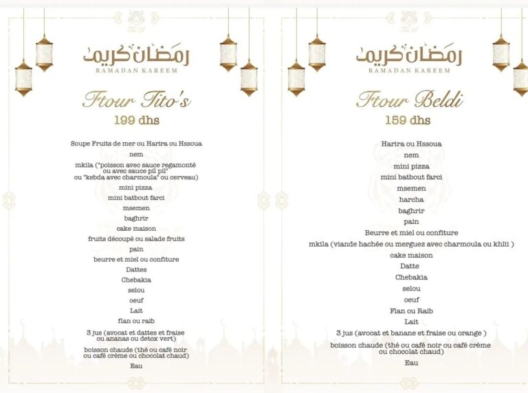 Menu Tito's  March 2024 540101-330500
