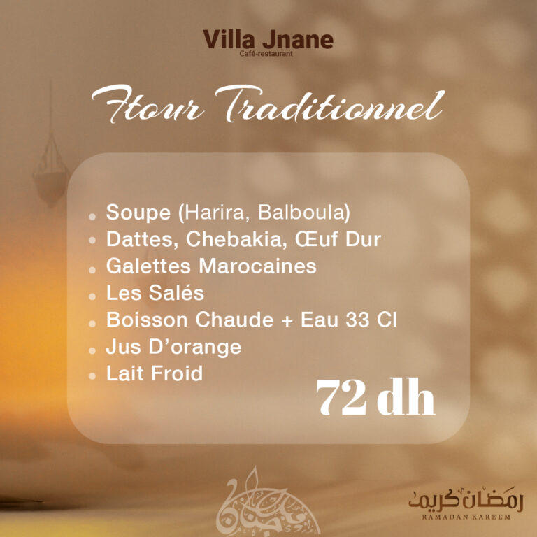 Menu VILLA JNANE  March 2024 170001-545800